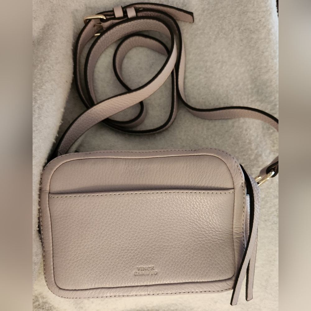 Vince Camuto Julez Leather Crossbody, Amethyst EUC